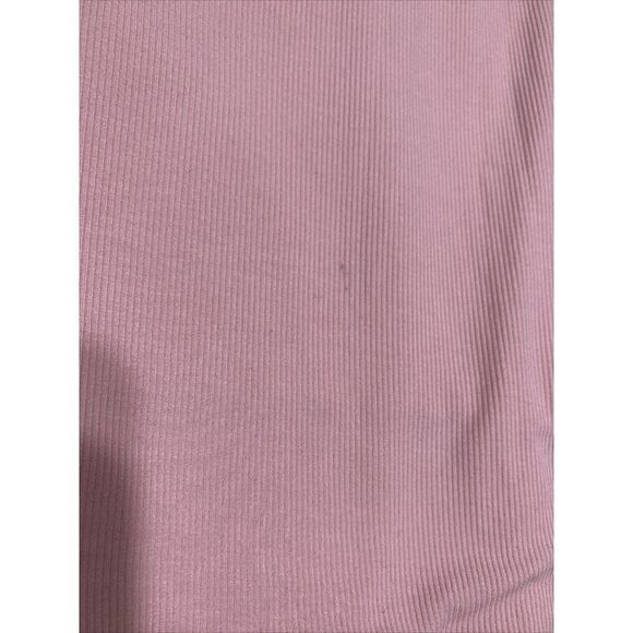 ava lea womens solid pink ribbed Crew Neck long sleeve top t shirt large - Picture 4 of 4